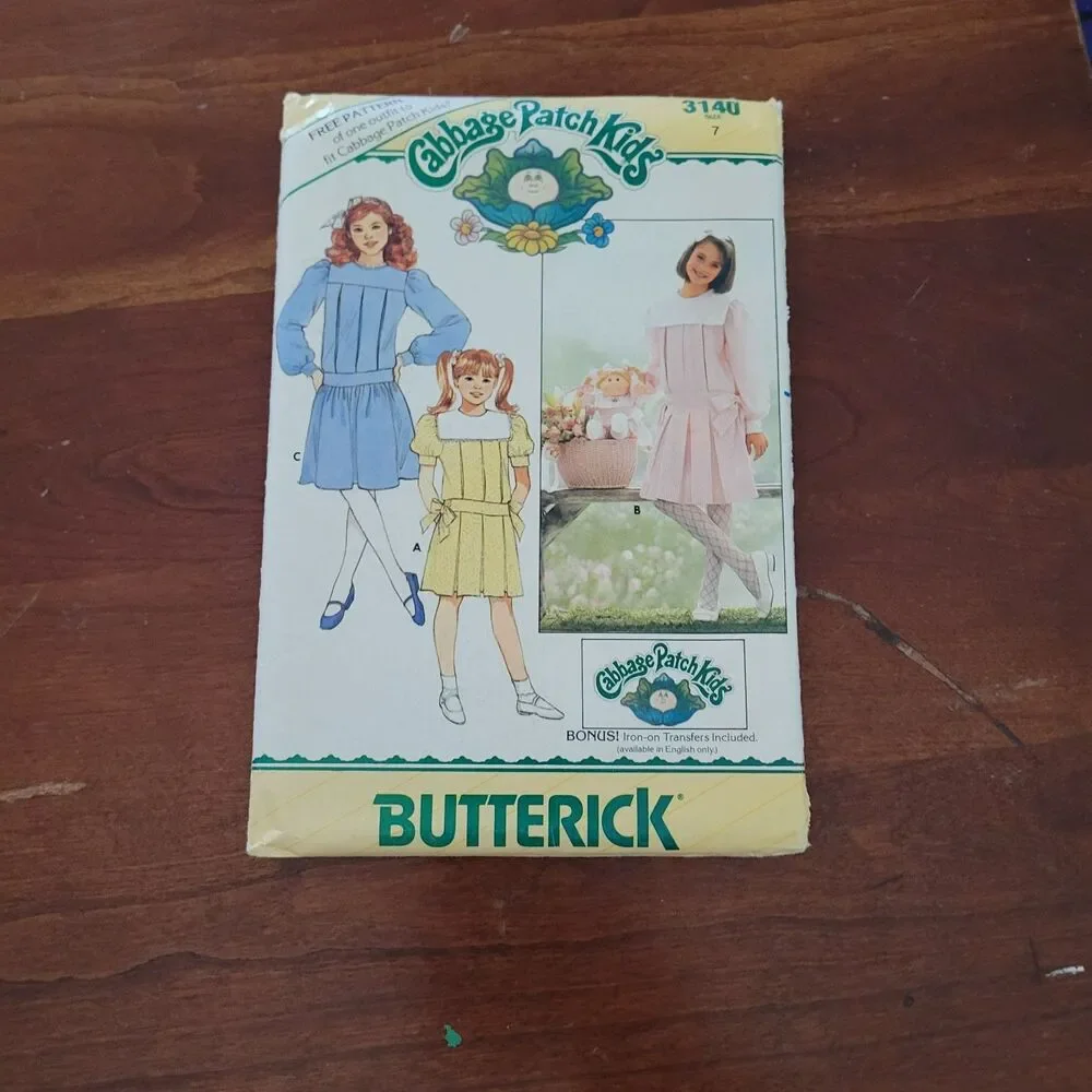 3140 Vintage Cabbage Patch Sewing Pattern Clothes Butterick